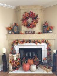 Pretty Fall Fireplace Decor