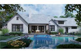 Modern Farmhouse Plan With Pool 3 Bed
