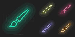 Brush Icon Neon Style Iconfu