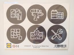 24pc Grey Trofast Mega Sticker Set Ikea