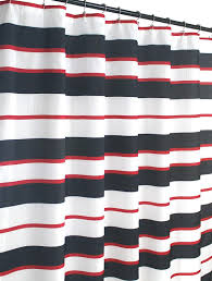 Solid Striped Fabric Shower Curtain