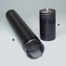 6 Inch Adjustable Black Stovepipe