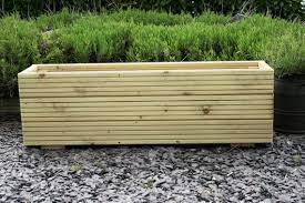 Wooden Garden Trough Patio Planter