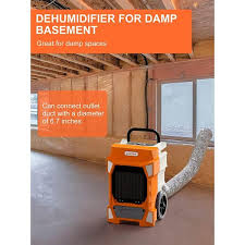 190 Pt 7500 Sq Ft Commercial Dehumidifiers In Orange For Basement Garage Warehouse With Drain Hose And Pump