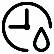 Hour Time Clock Water Drop Icon