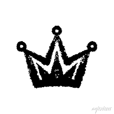 Crown Icon Black Outline Linear Ink