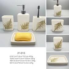 Leaf Icon Resin Bathroom Set