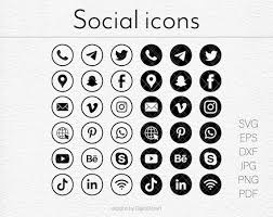 Social Icons Svg Vector Social Icons