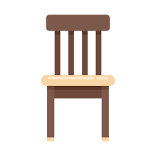 Wood Classic Chair Vector Icon Isolated