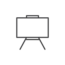 Whiteboard Line Icon Outline Vector