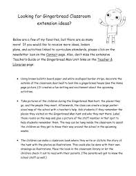 Gingerbread Classroom Extension Ideas