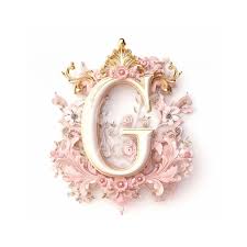 Letter G Monogram Wall Art Pink And