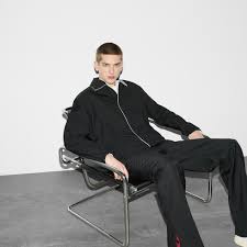 Reversible Gg Polyester Jacket In Navy