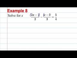 Gcse Maths Revision Solving Linear
