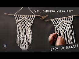 Easy Wall Hanging Using Rope Diy Wall
