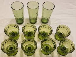 Vintage Olive Green Depression Glass