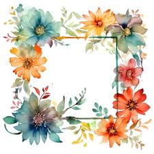Whimsical Fl Border With