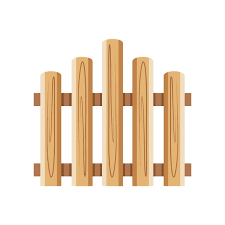 Garden Wooden Fence Picket Icon Isolated
