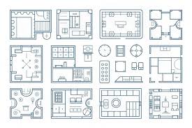 Floor Plan Icons Set For Design