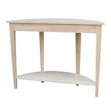 Half Moon Wood Console Table