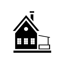 Small Wooden House Icon In Simple Style