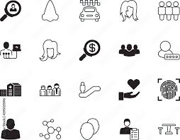 People Vector Icon Set Such As Drink