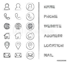 Business Card Icons Set