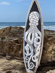 I Create Mosaic Designs On Surfboards