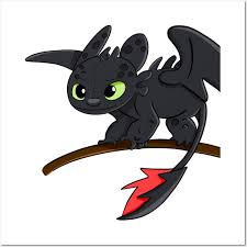Cute Toothless Baby Dragon From Cartoon