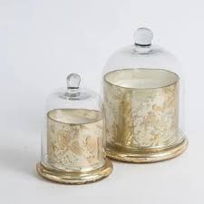 Decor Glass Bell Jar With Wax Set