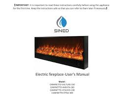 Electric Fireplace User Manual