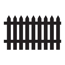 Picket Fence Silhouette Vector Art