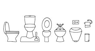 Toilet Bowlstoilet Kit Line Icon Logo