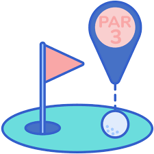 Golf Course Flaticons Lineal Color Icon