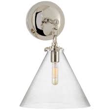Katie Small Conical Sconce With Clear