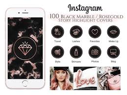 Black Marble Rose Gold Instagram