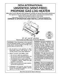 Propane Gas Log Heater