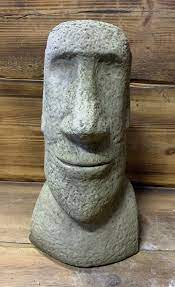 Moai Tiki Concrete Ornament