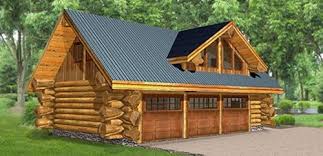 Log Garages And Log Barns Floor Plans