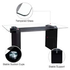 Rectangular Tempered Glass Dining Table