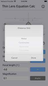 Thin Lens Equation Calc By Nitrio