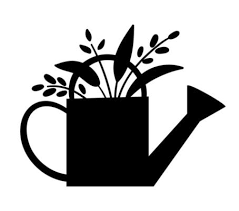 Vector Cute Watering Can Silhouette