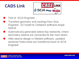 cads link scia engineer westok cellbeam