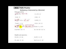 Multiplying A Polynomial By A Monomial