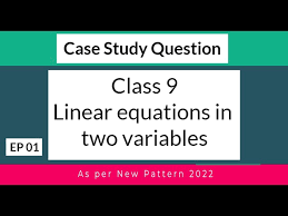 Linear Equations In Two Variables