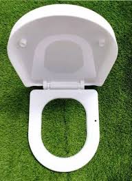 Elongated White Toilet Seat Cover