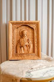 Wooden Carved Religious Wall Art Icon
