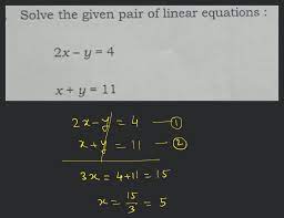 Linear Equations 2x Y 4x Y