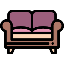 Sofa Detailed Rounded Lineal Color Icon