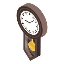 House Pendulum Clock Icon Isometric Of